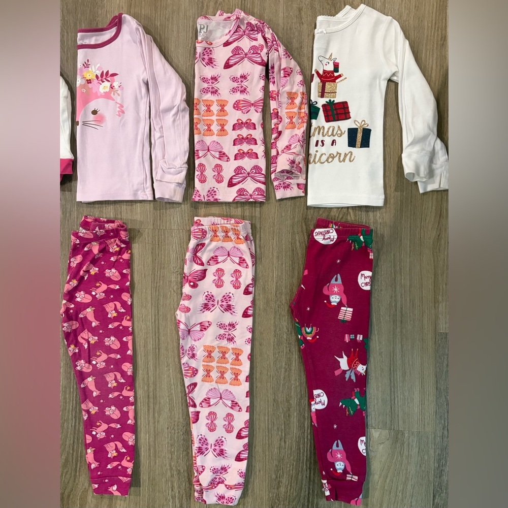 Girls 3T Cotton Pajamas-The Children’s Place, Carter’s PJs - Picture 3 of 3